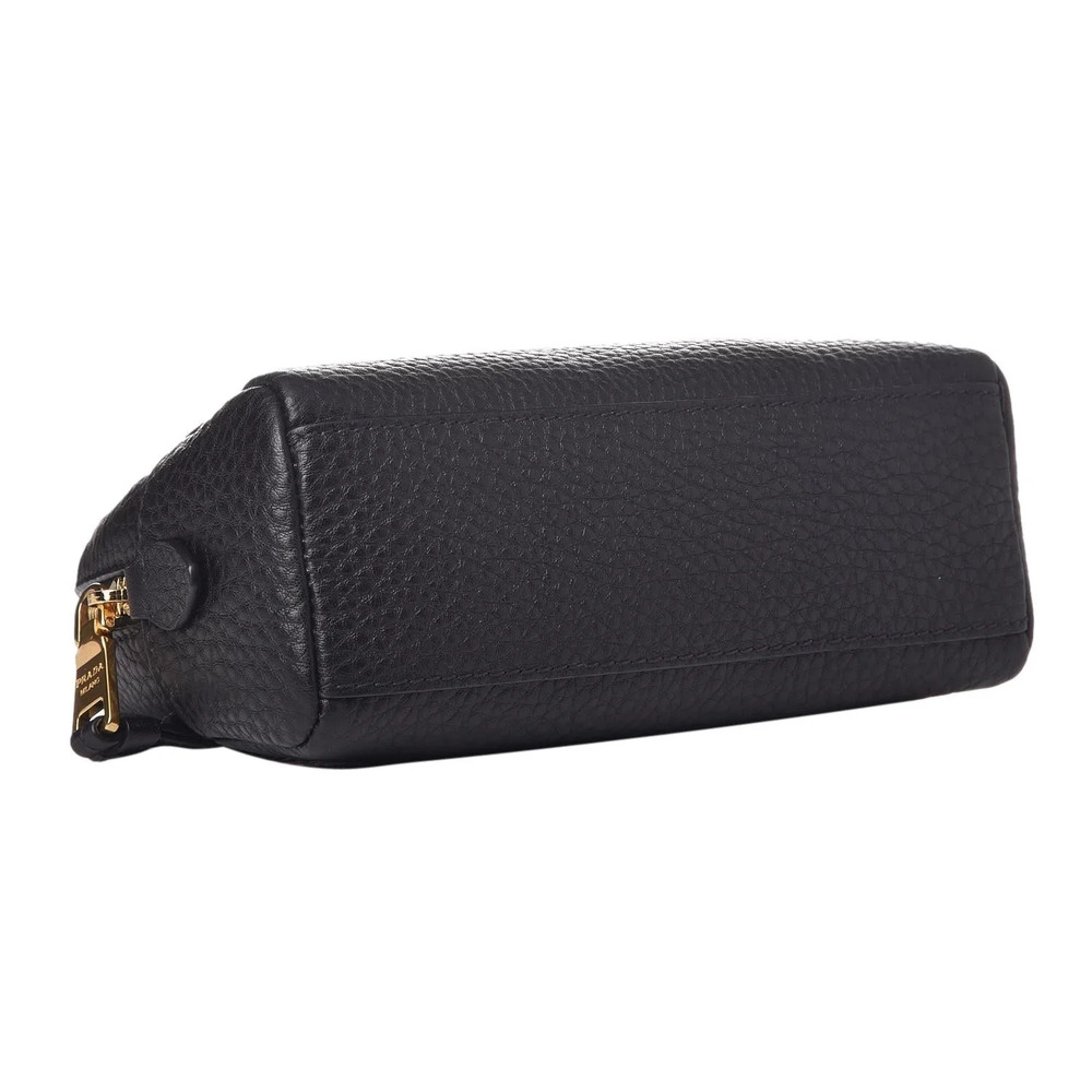 Prada Vitello Daino Black Leather Cosmetic - Picture 2 of 5